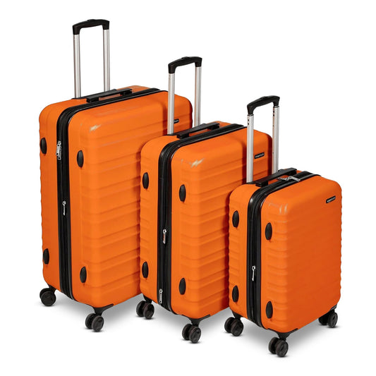 AMAZON BASICS Hartschalen Reisekoffer-Set (3-teilig): Orange