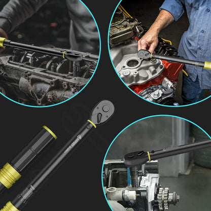 Drehmomentschlüssel 1/2 Zoll, 20-220 Nm, ±3% Fehlergenauigkeit: 72 Zähne Reifenschlüssel Tool mit Aufbewahrungsbox