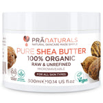 PraNaturals 100% Bio Sheabutter (300ml), Rohes, unraffiniertes Extra Virgin A-Grade