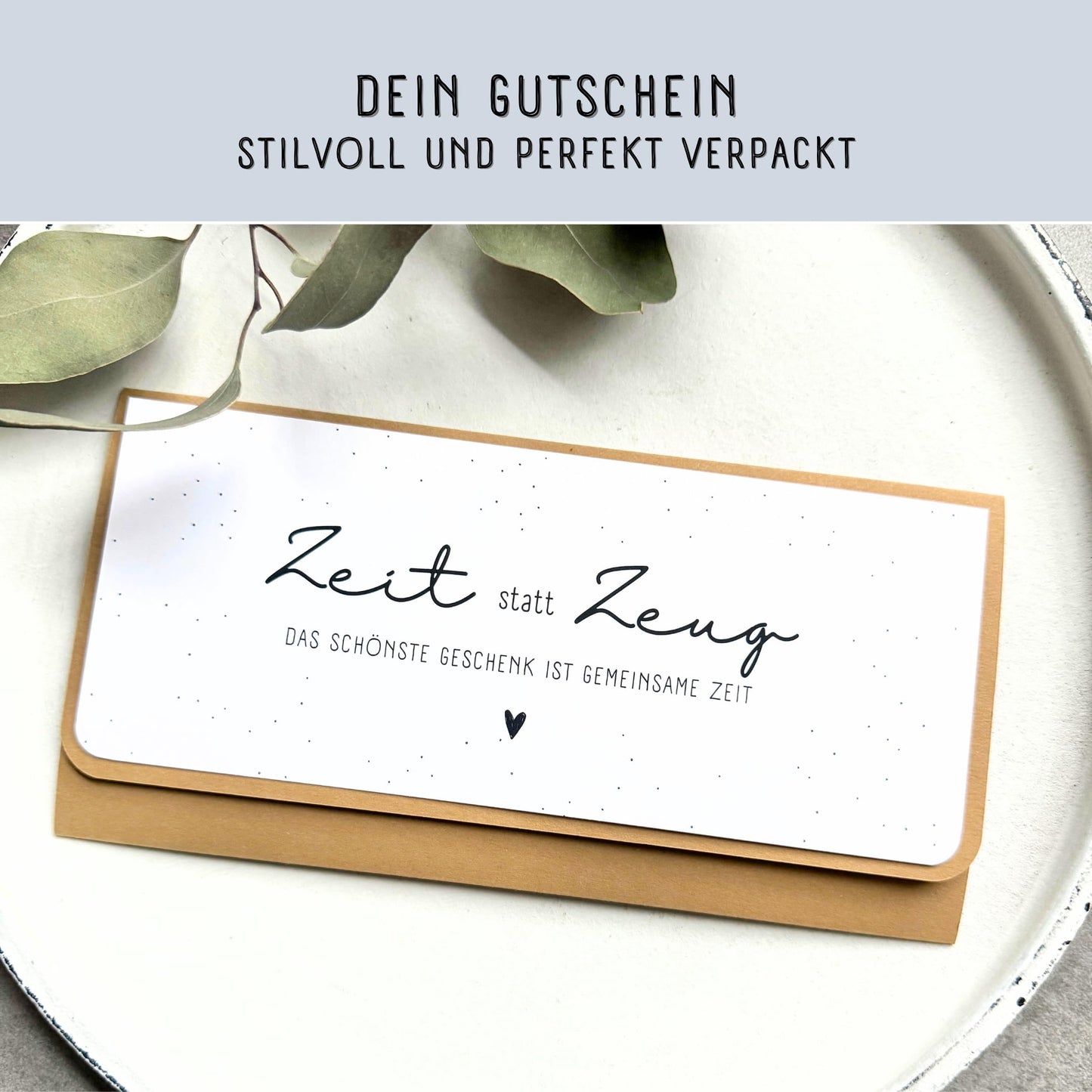 Zeit statt Zeug (11x22cm): Stilvolle Geschenkverpackung für besondere Momente