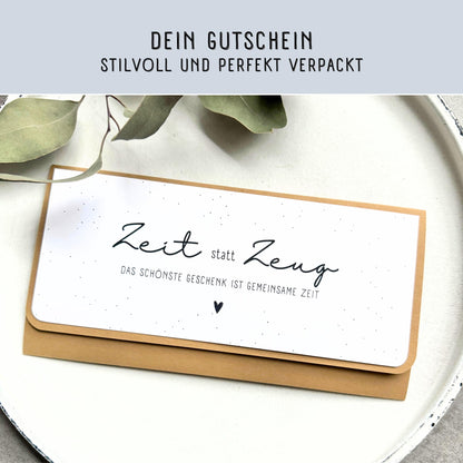 Zeit statt Zeug (11x22cm): Stilvolle Geschenkverpackung für besondere Momente