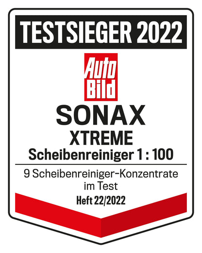 SONAX XTREME Scheibenreiniger 1:100 (250ml) ergibt 25 Liter Reinigungsflüssigkeit für klare Sicht