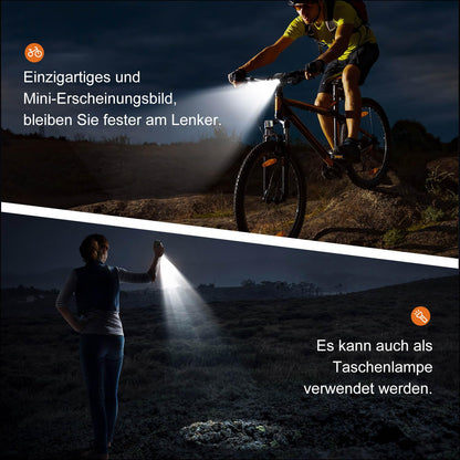 Antimi Fahrradleuchten-Set: Led IPX5 Front- & Rücklicht, USB Typ-C