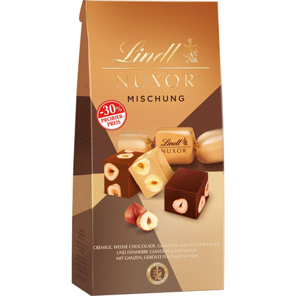 Lindt NUXOR Beutel Mischung Promotion Edition (103g): Cremige Gianduja Schokolade | Geschenkidee