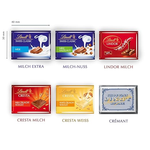 Lindt Swiss Premium Minis Napolitains (1kg) | Vollmilchschokoladen Mini Tafeln 2