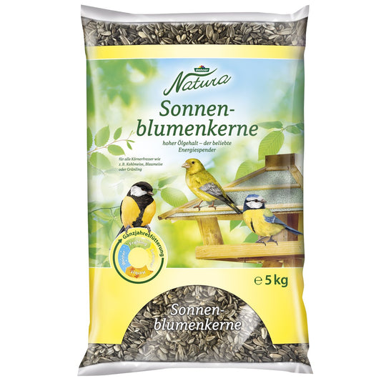 Dehner Natura Premium-Ganzjahres-Wildvogelfutter: Sonnenblumenkerne (5kg)