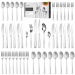 Deleca Edelstahl Besteckset für 12-Personen (72-teilig): Spülmaschinenfest, Silber-Tafelbesteck für Haus