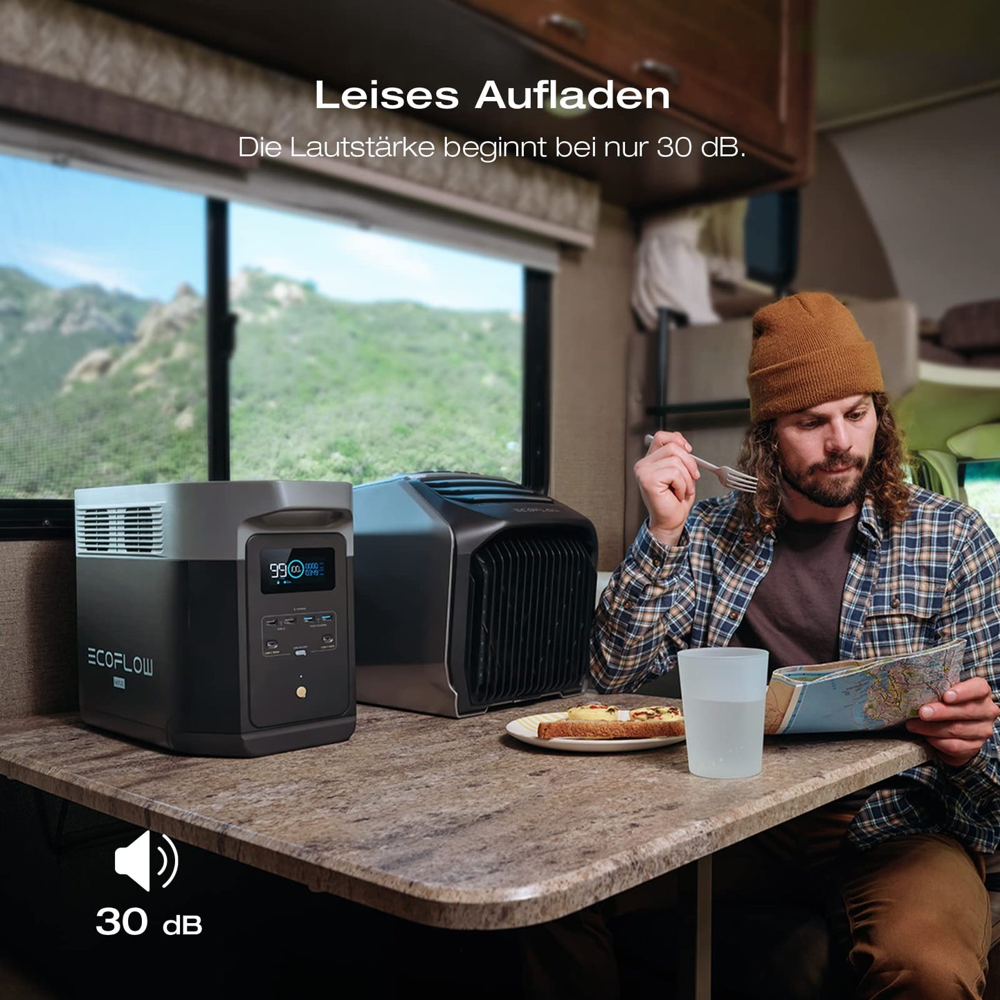 EcoFlow 'DELTA 2 MAX' portable power station: solar generator for home, camping, and RV