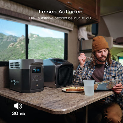 EcoFlow 'DELTA 2 MAX' portable power station: solar generator for home, camping, and RV