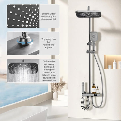 All-In-One Duschsystem mit Digitalanzeige und Thermostat | 4 Funktionen 1