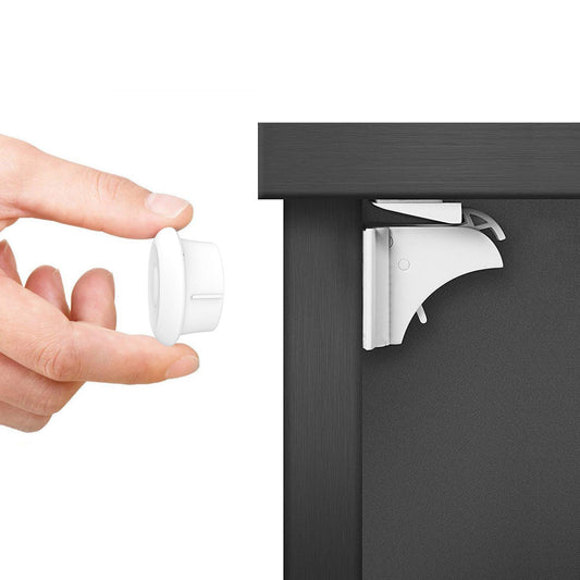 Dokon Baby Kindersicherung für Schrank und Schubladen, ohne Bohren und Schrauben (10 Schlösser + 2 Schlüssel)