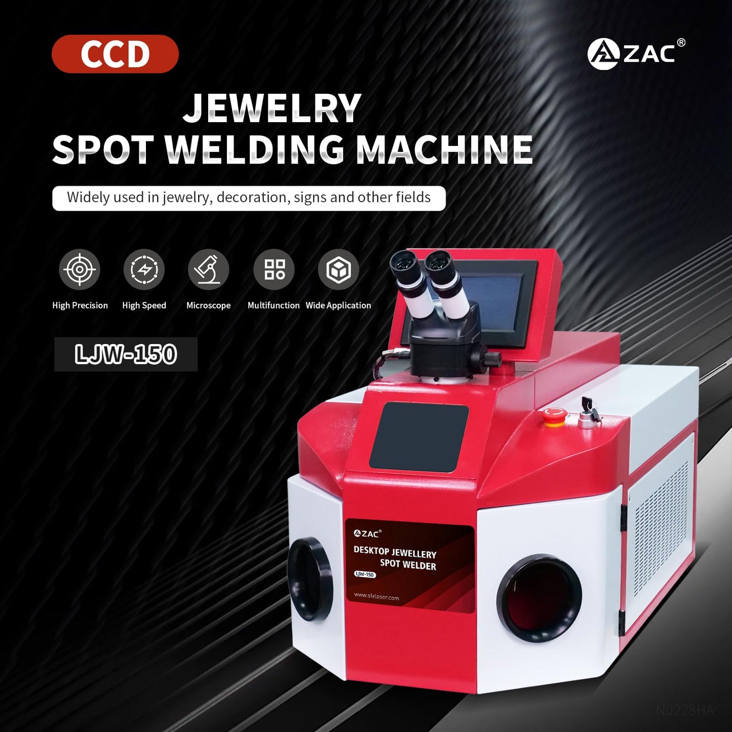 ZAC Laser Schmuck-Punktschweißgerät mit CCD (150W): 40 Joule