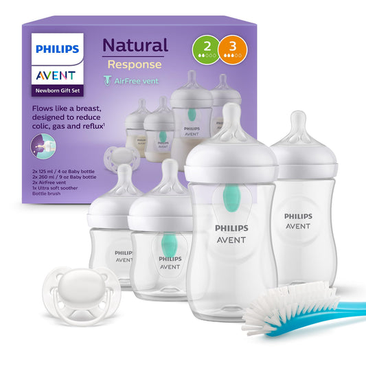 Philips Avent Babyflaschen mit AirFree Ventil: Geschenkset für Neugeborene