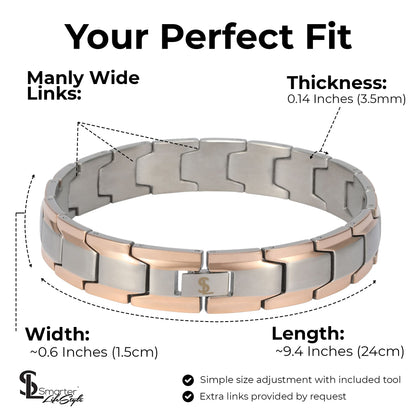 Smarter LifeStyle men's bracelet made of surgical steel in various colors