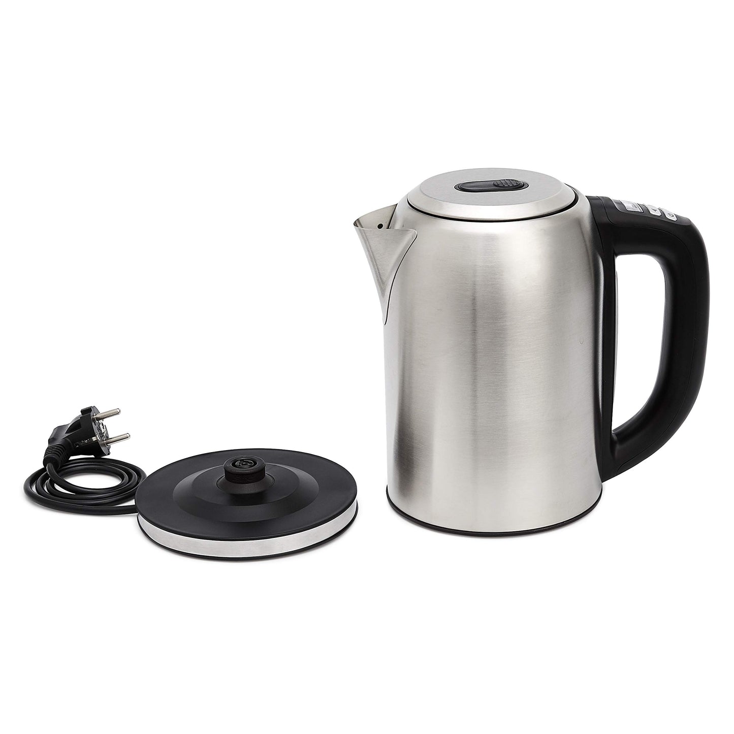 Amazon Basics Edelstahlwasserkocher (1,7L) mit Digitalanzeige und Warmhaltefunktion