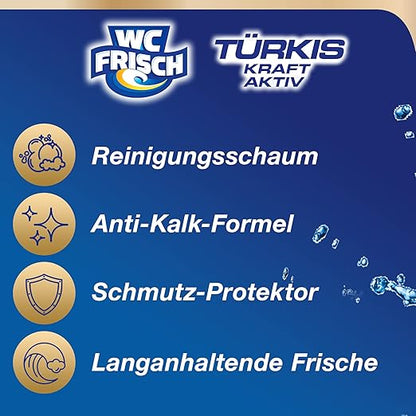 WC-Frisch Kraft Aktiv Türkisspüler Meeresfrische (10er Pack) | WC Duftreiniger 3