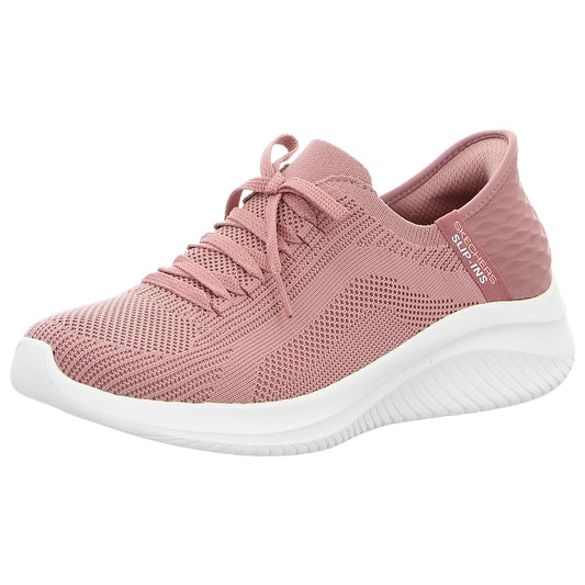 Skechers 'Ultra Flex 3.0 Brilliant Path' Damen Sneakers (Mauve Knit/Pink Trim)