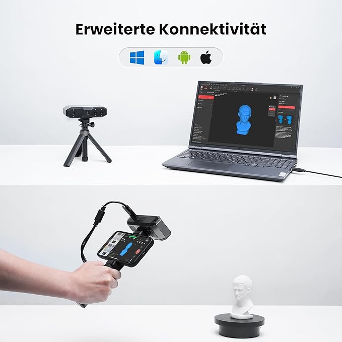 Revopoint MINI 2 Handheld Farb 3D-Scanner | 16 fps, Blaulicht, Portable 8