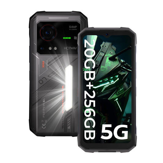 HOTWAV Hyper 7 5G Smartphone (20GB RAM+256GB Speicher): 280LM Campinglicht, 10800mAh