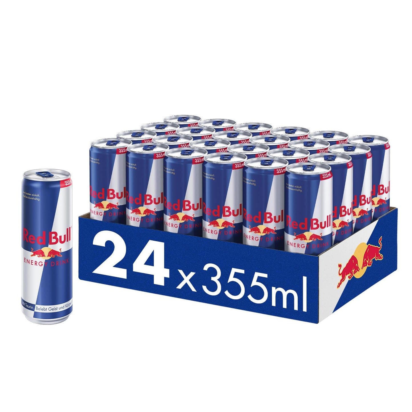Red Bull Energy Drink mit Taurin & Vitaminen (24x 355ml): EINWEG-Pfand