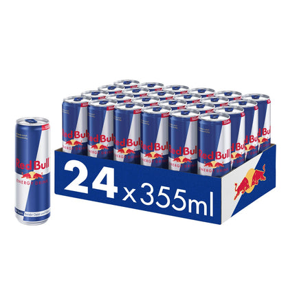 Red Bull Energy Drink mit Taurin & Vitaminen (24x 355ml): EINWEG-Pfand