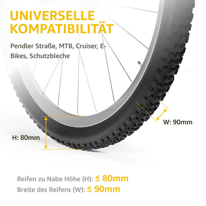 monTEK Schwenkbare Fahrrad Wandhalterung für die Garage | Hält bis zu 30kg (Schwarz)