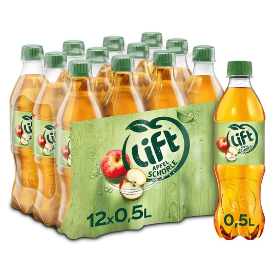 Lift Apfelschorle (12x500ml): Fruchtig-Spritziges Erfrischungsgetränk aus natürlichem Apfelsaft 