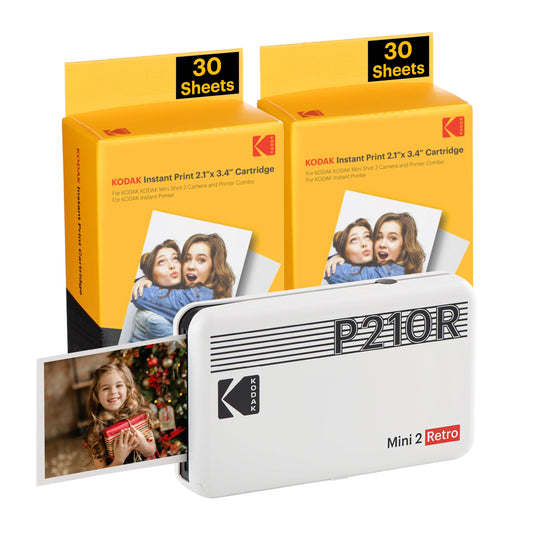 KODAK Mini 2 Retro - Mobiler Fotodrucker in Weiß