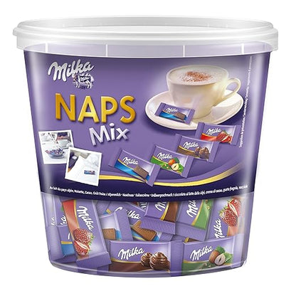 Milka Naps Mix (1kg Dose): Zartschmelzende Mini-Schokoladentäfelchen