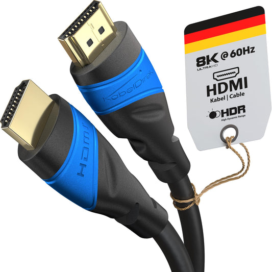 KabelDirekt 4K & 8K High Speed HDMI-Kabel mit Ethernet (1m): Entwickelt in Deutschland