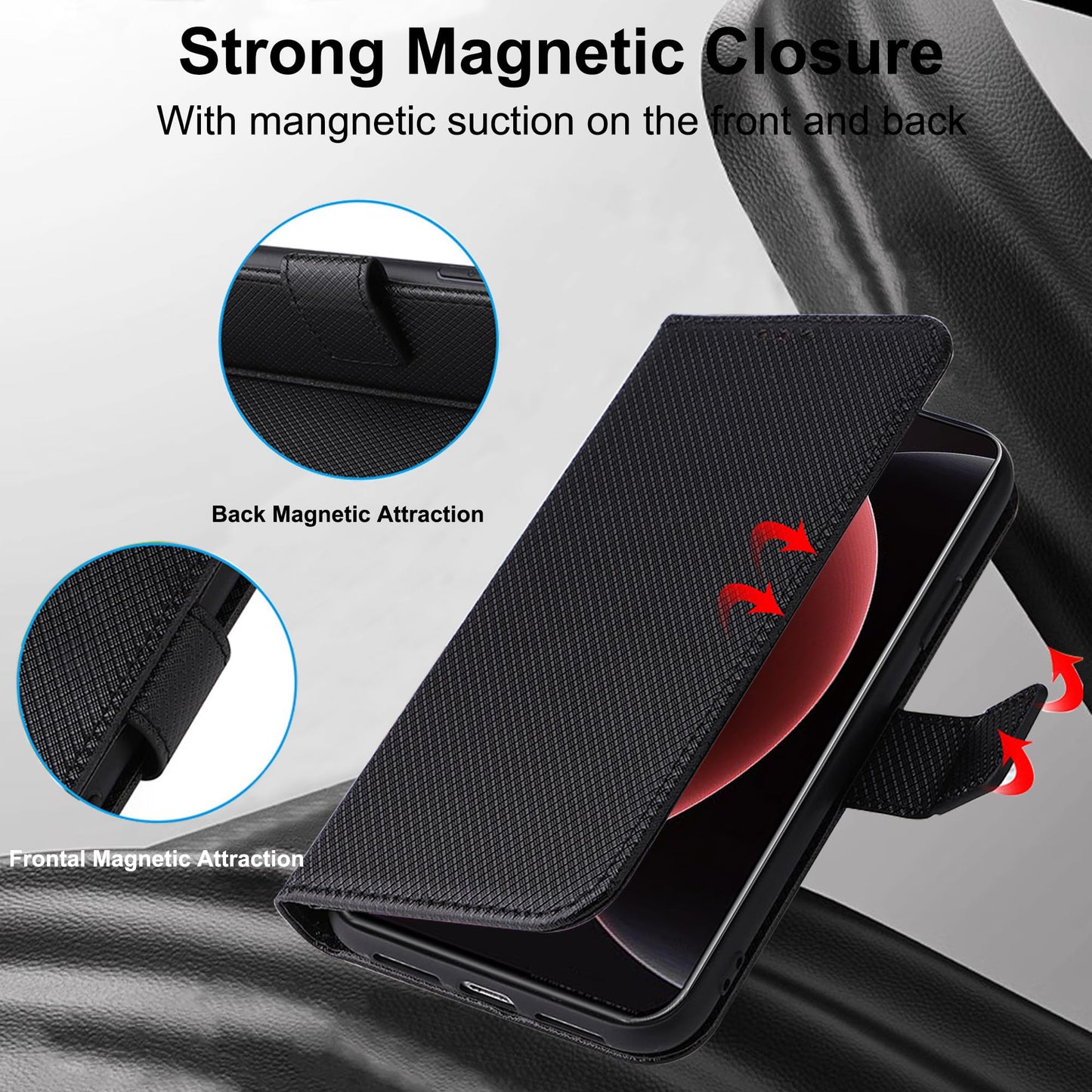 Smartphone case for Xiaomi 15 Ultra 5G: Premium carbon fiber cover | Foldable flip