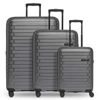PACTASTIC Hartschalen Reisekoffer-Set (3-teilig) mit Dehnfalte & TSA-Schloss
