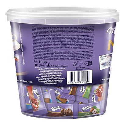 Milka Naps Mix (1kg Dose): Zartschmelzende Mini-Schokoladentäfelchen 1