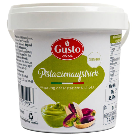Pistaziencreme (1kg) aus Italien/Sizilien | Brotaufstrich, Desserts oder für Dubai Schokolade