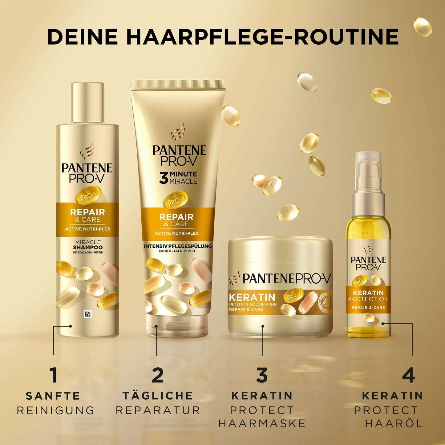 Pantene Pro-V Repair & Care Shampoo (1000ml) mit Pumpspender | Ohne Silikone