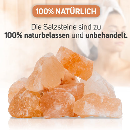 Natürliches Bergkristall-Saunasalz (2kg) aus Pakistan für Sauna & Wellness