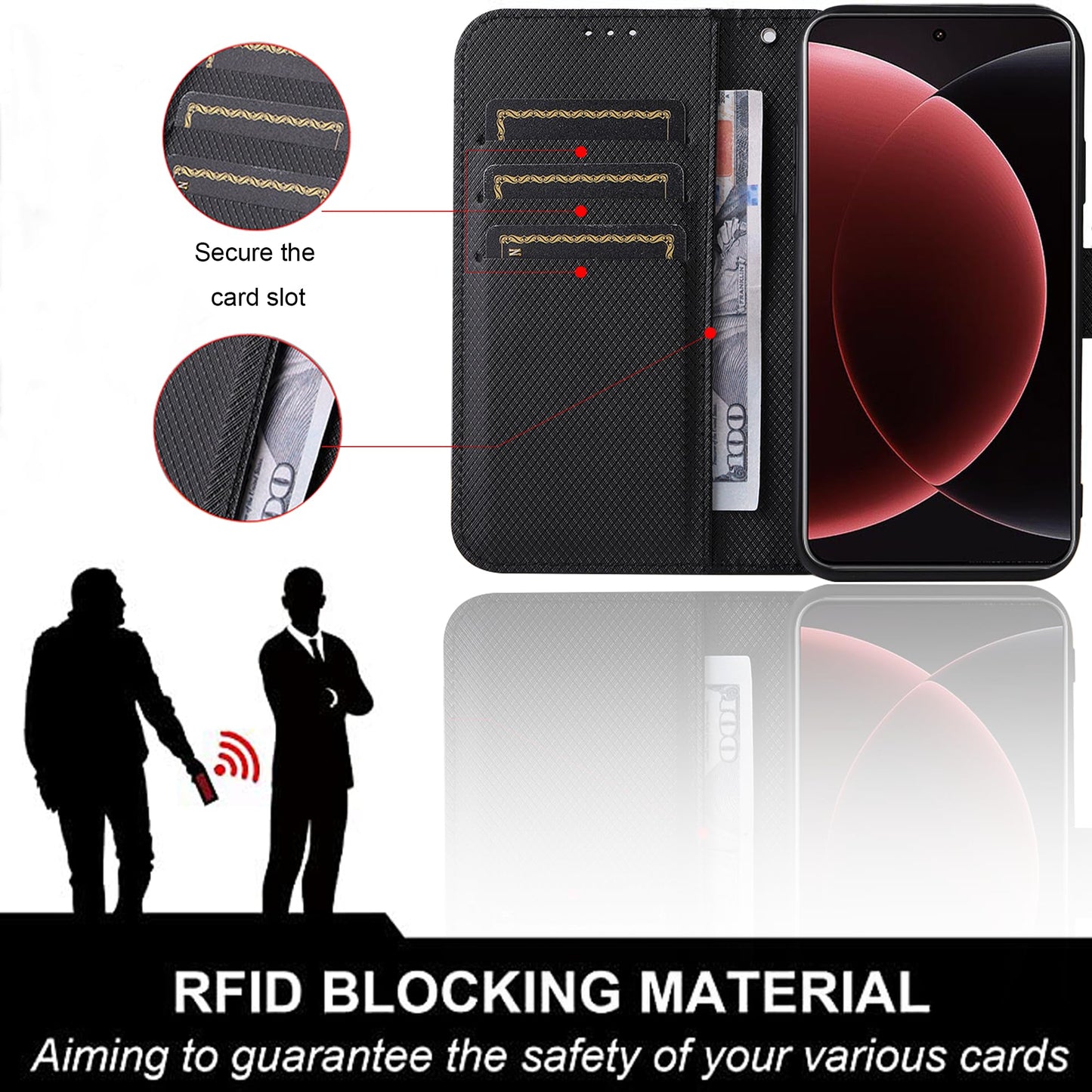 Smartphone case for Xiaomi 15 Ultra 5G: Premium carbon fiber cover | Foldable flip