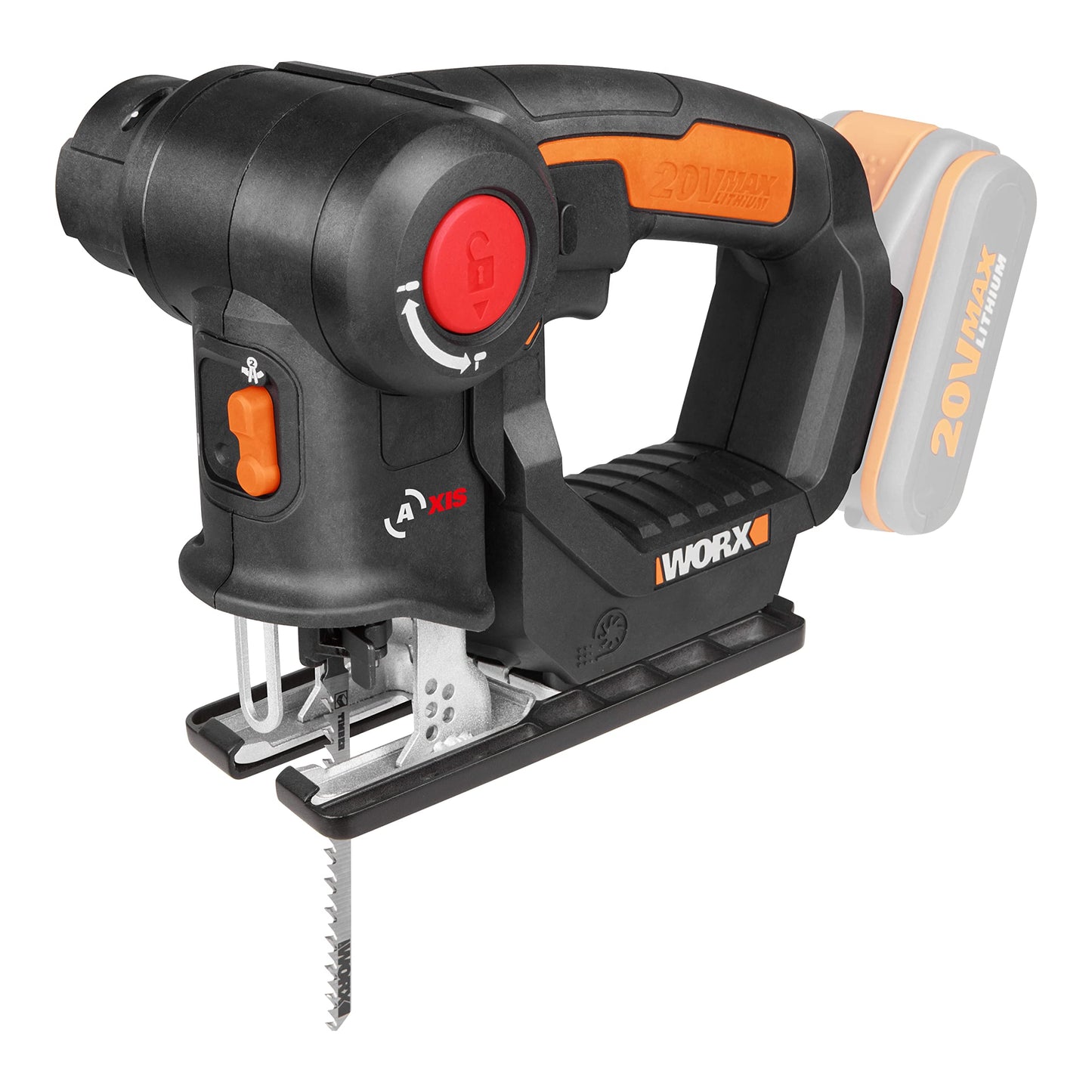 WORX (WX550.9) 2-in-1 Universal-Stichsäge zum Schneiden von Holz, Stahl & PVC: Ohne Akku & Ladegerät
