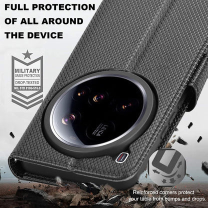 Smartphone case for Xiaomi 15 Ultra 5G: Premium carbon fiber cover | Foldable flip