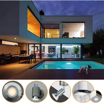 EACLL GU10 LED Halogen Leuchtmittel (Warmweiss-2700K: 4.9W) 4er-Pack