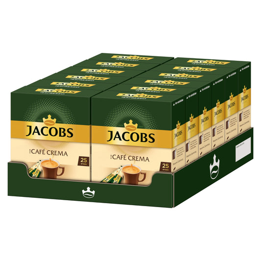 JACOBS  löslicher Kaffee Café Crema: 300 Instant Kaffee Sticks (12er Pack)
