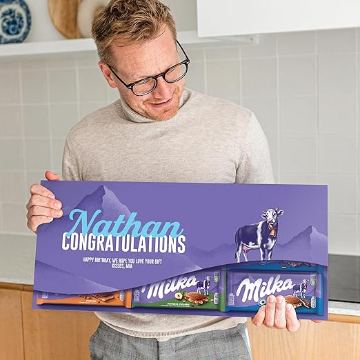 Milka: Personalisierter Riesen-Schokoladentafel | XL Mega mit 9 Schokoladentafeln (900g) 1