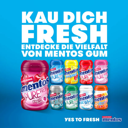 Mentos Kaugummi Full Fruit (6x 35 Stück) in drei Sorten mit Frucht-Geschmack & flüssiger Füllung