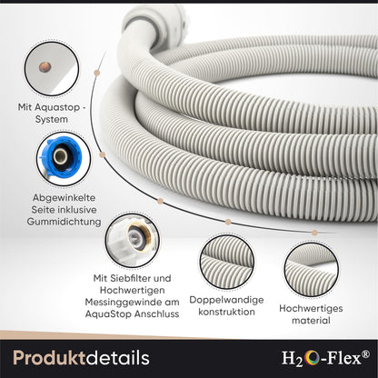 Aquastop Sicherheitszulaufschlauch für Waschmaschine und Geschirrspüler (2m)