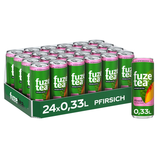 Fuze Tea mitPfirsichgeschmack in Einweg Dosen (24x 330ml)