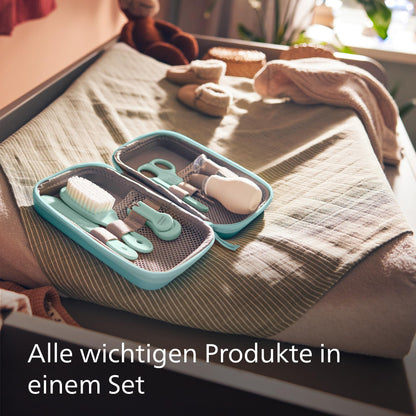 Philips Avent Babypflege Starter-Set mit 9 Zubehörteilen inkl. Nasensauger und Fingerzahnbürste