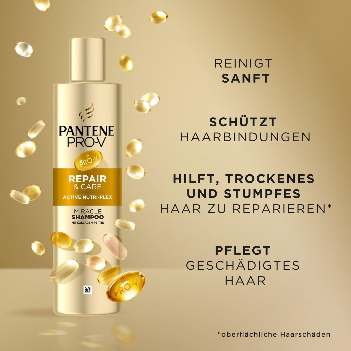 Pantene Pro-V Repair & Care Shampoo (1000ml) mit Pumpspender | Ohne Silikone