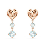Swarovski 'Lifelong Heart' Drop-Ohrhänger: Funkelnd mit Roségold-Legierungsschicht