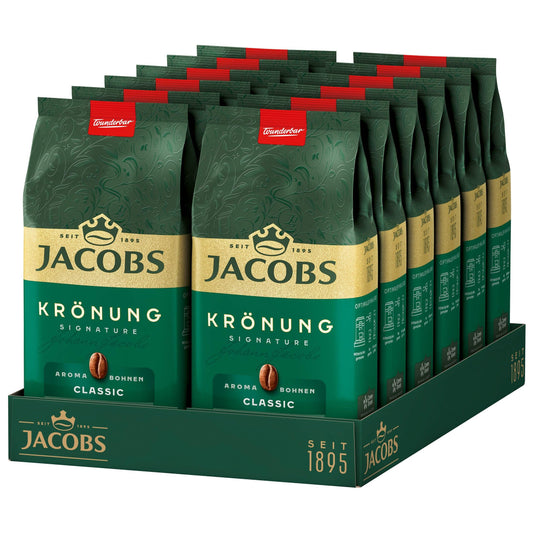 JACOBS Krönung Signature Aroma-Bohnen (12er Pack: 12x500g) Bohnenkaffee