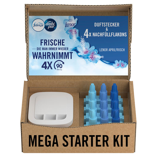 Febreze 3Volution Duftstecker Starter-Kit + 4x Nachfüllflakons (80ml) Aprilfrisch